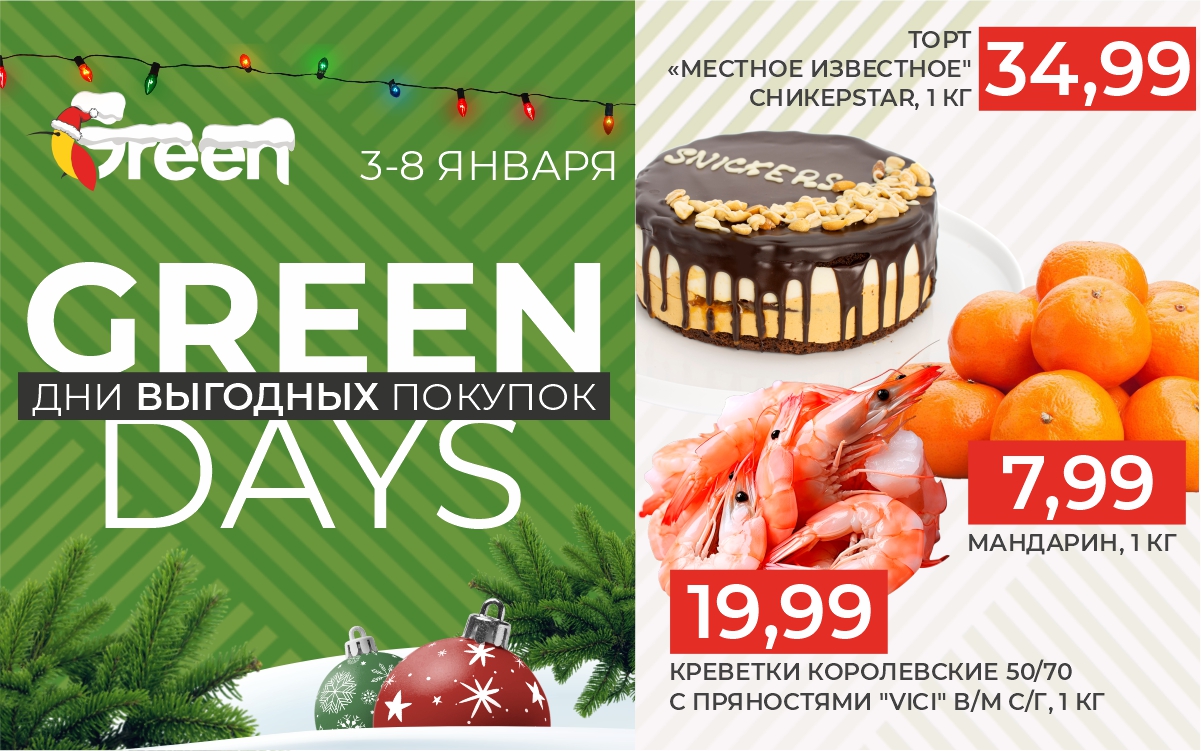 GREEN DAYS ЯНВАРЬ!